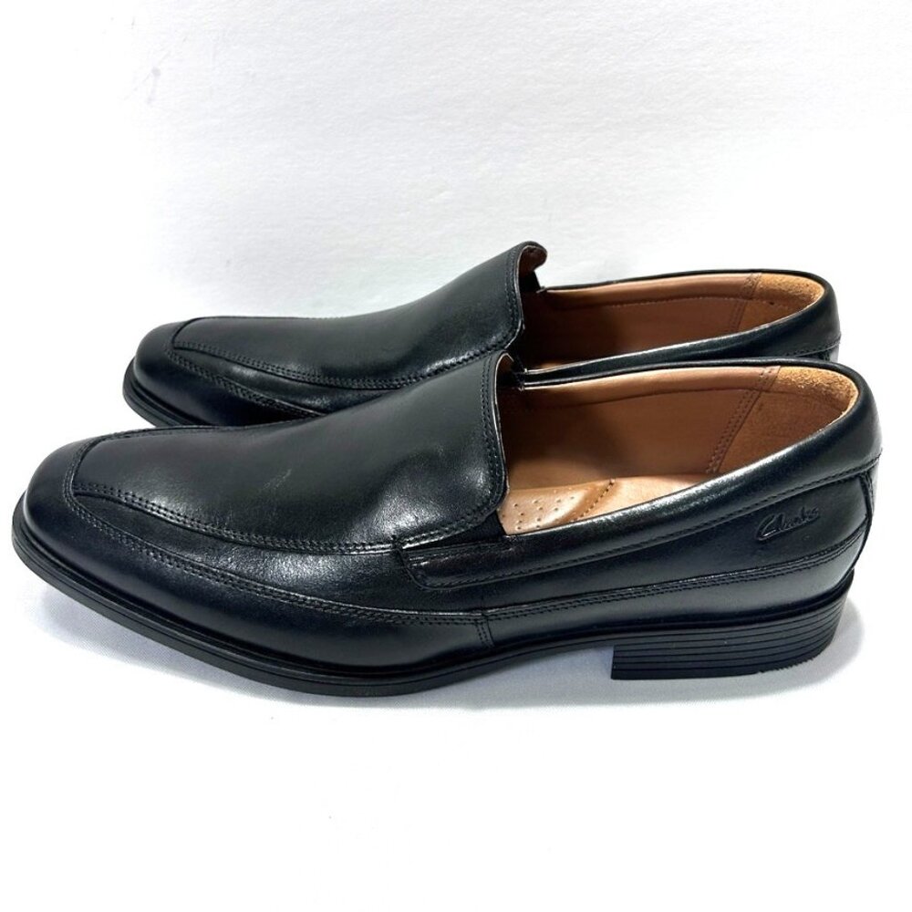 Clarks Men’s Whiddon Step Loafer Shoes Black US 10W - Picture 5 of 8